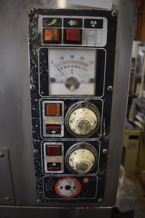 3 Stainless Steel Single Deck Electric Powered Bakery Pizza Ovens on Metal Legs. 220 Volts. 56x39x65. 3 Times Your Bid! - Image 4 of 10