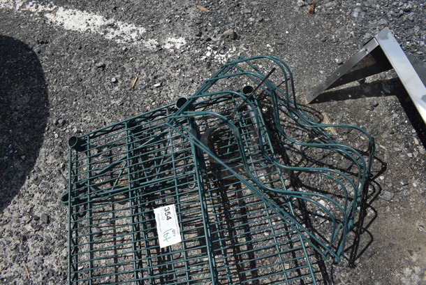 ALL ONE MONEY! Lot of Various Green Coated Pieces Including 2 Shelves. Includes 30x14x1.5 - Image 3 of 3