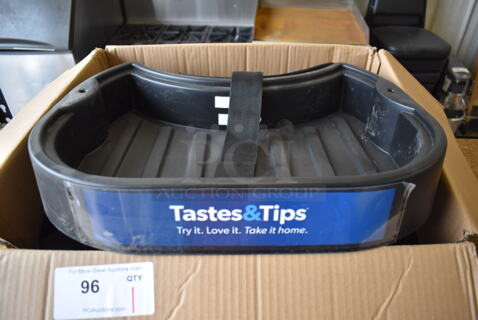 ALL ONE MONEY! Lot of 2 BRAND NEW IN BOX! Black Poly Trays. 20x17x4