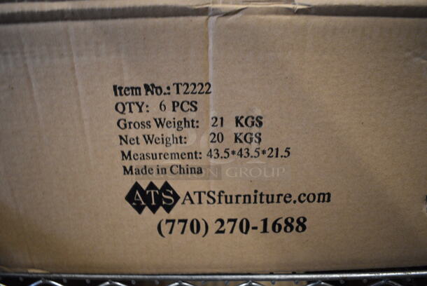 6 BRAND NEW IN BOX! Black Metal Table Base Cross Feet. 21x21x2. 6 Times Your Bid! - Image 4 of 4