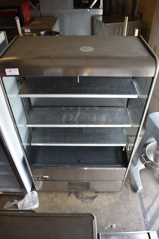 Sifa GAEP6L126N0710 Commercial Stainless Steel Open Display Merchandiser Cooler With Steel Shelves. 220-240V