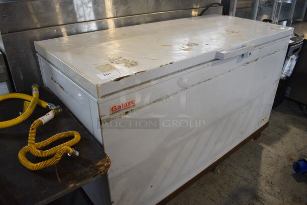 Galaxy Chest Freezer on Custom Cart w/ Commercial Casters. 61x29x39.5. Tested and Working! - Image 4 of 5