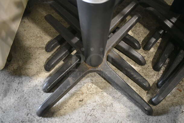 4 Black Metal Table Bases. 33x33x28. 4 Times Your Bid! - Image 3 of 4