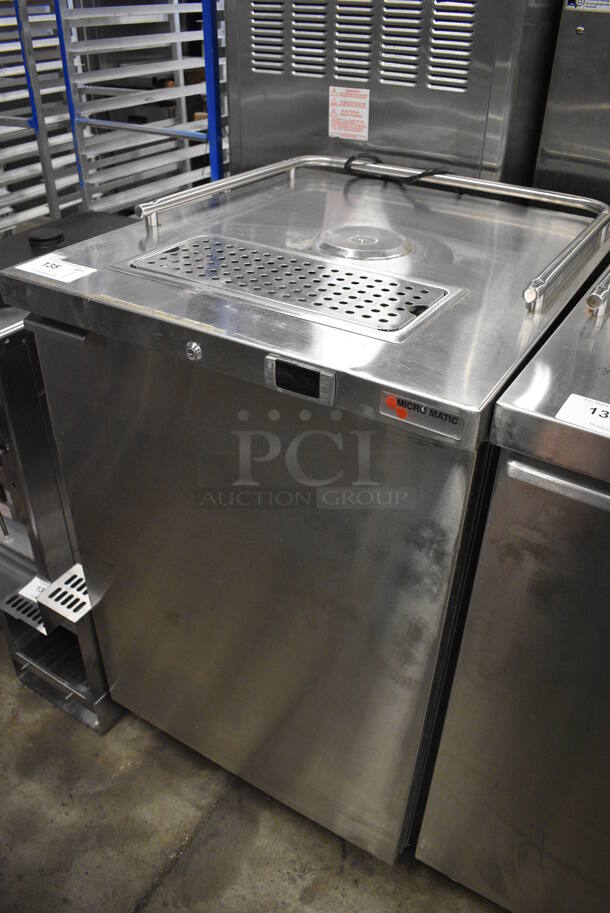 Micro Matic Model MDD-23SD E Stainless Steel Commercial Kegerator Cooler on Commercial Casters. 115 Volts, 1 Phase. 25x30x39.5. Tested and Working! - Image 2 of 5