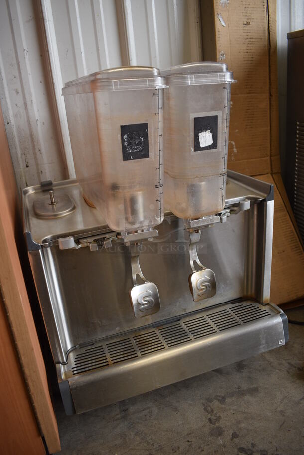 2018 Crathco Model CS-4E/2D/3D-16 Stainless Steel Commercial Countertop 4 Hopper Refrigerated Drink Machine. Missing 2 Hoppers. 120 Volts, 1 Phase. 21x18x28. Tested and Working! - Image 3 of 6