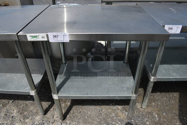 Regency Stainless Steel Table w/ Metal Under Shelf. 30x24x34