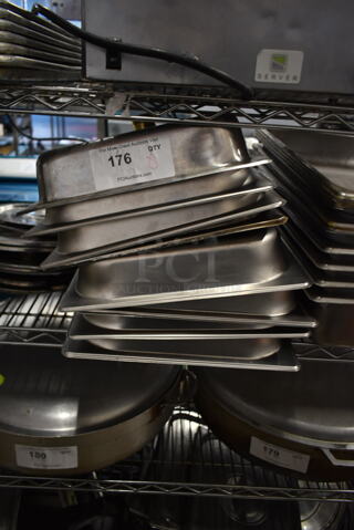 8 Stainless Steel Full Size Drop In Bin Dome Lids. 8 Times Your Bid!