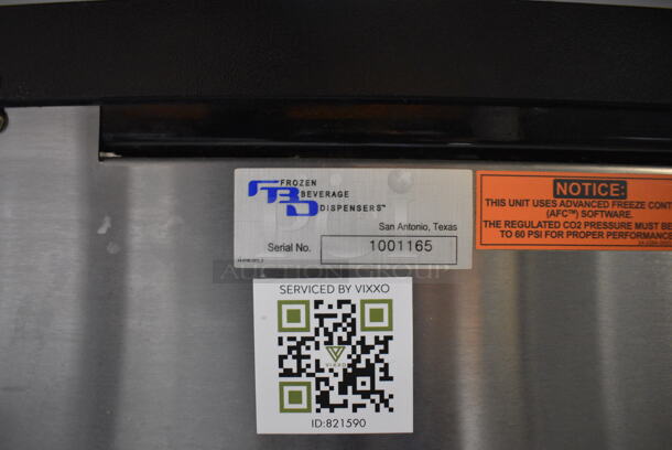 FBD Model FBD564 RC Stainless Steel Commercial Countertop 4 Flavor Slushie Machine on Stainless Steel Soda Station w/ 5 Cup Dispensers and 2 Doors. 208-230 Volts, 1 Phase. 36x42x79 - Image 7 of 9