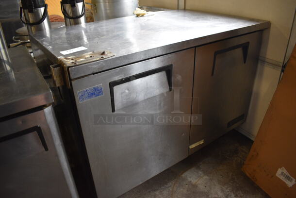True Model TUC-48F Stainless Steel Commercial 2 Door Undercounter Freezer w/ Commercial Can Opener Mount on Commercial Casters. 115 Volts, 1 Phase. 49x30x36. Tested and Temps at 40 Degrees - Image 3 of 6