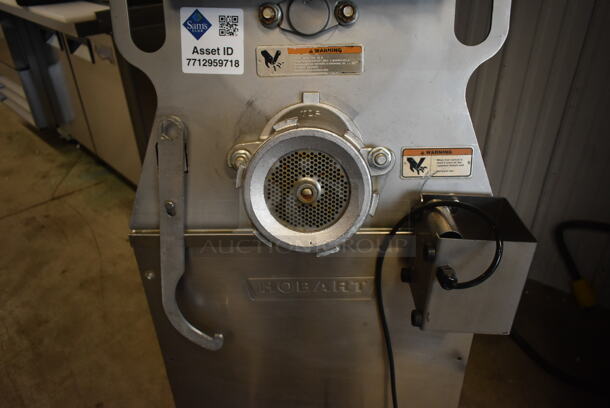 2021 Hobart MG2032 Metal Commercial Floor Style Electric Powered Meat Mixer Grinder w/ Foot Pedal on Commercial Casters. 208 Volts, 3 Phase. - Image 3 of 10