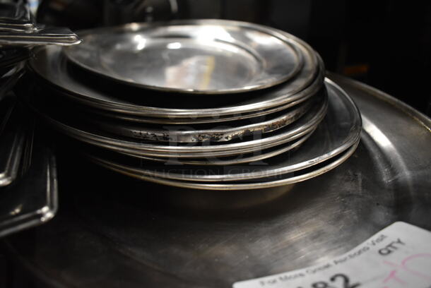 ALL ONE MONEY! Lot of 12 Metal Oval Serving Trays - Image 2 of 3