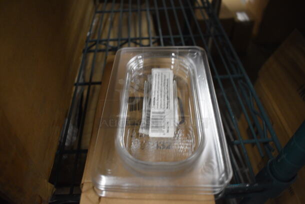 ALL ONE MONEY! Lot of 4 BRAND NEW IN BOX! Cambro Clear Poly 1/9 Size Drop In Bin Lids!