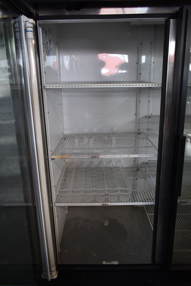 2012 True GDM-72 ENERGY STAR Metal Commercial 3 Door Reach In Cooler Merchandiser w/ Poly Coated Racks. 115 Volts, 1 Phase. Tested and Working! - Image 5 of 9