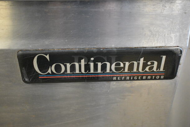 Continental SW72-18 Stainless Steel Commercial 3 Door Undercounter Cooler on Commercial Casters. 115 Volts, 1 Phase. Tested and Powers On But Does Not Get Cold - Image 2 of 7