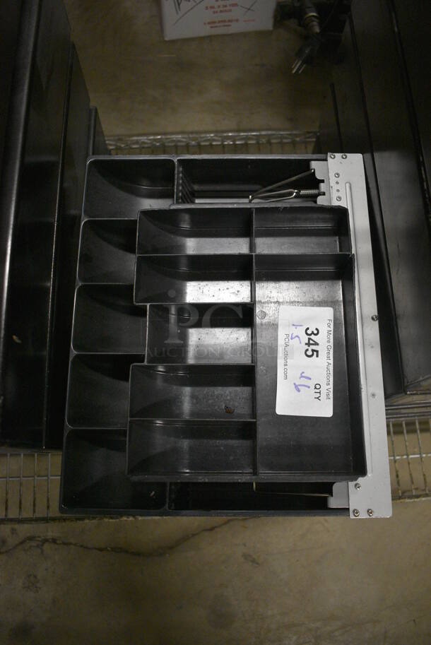 ALL ONE MONEY! Lot of 6 Black Poly Cash Drawer Inserts! Includes 14x11.5x3 - Image 5 of 5