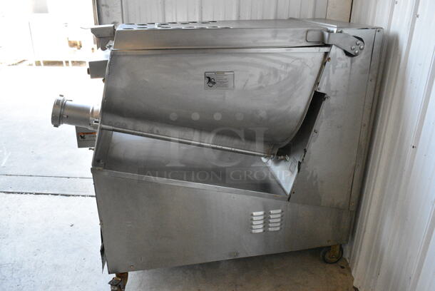 Hobart MG2032 Metal Commercial Floor Style Electric Powered Meat Mixer Grinder w/ Foot Pedal on Commercial Casters. 208 Volts, 3 Phase. - Image 5 of 9
