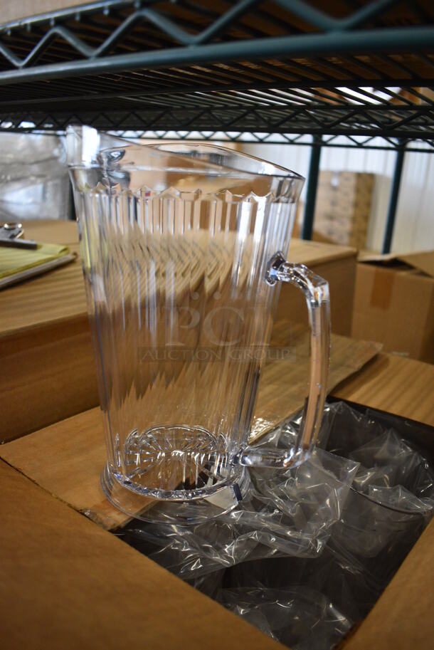 6 BRAND NEW IN BOX! Clear Poly Pitchers. 8x5.5x9. 6 Times Your Bid! - Image 2 of 3