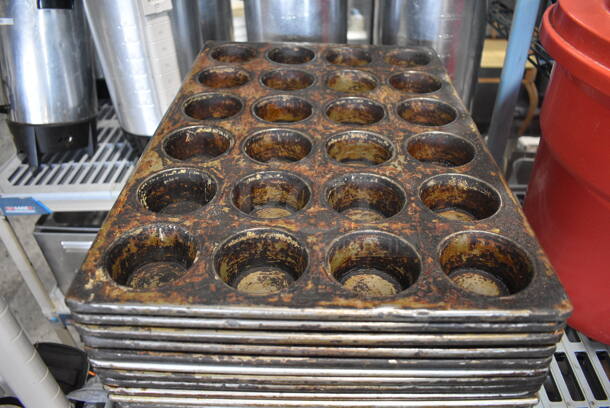 23 Metal 24 Cup Muffin Baking Pans. 14x21x1.5. 23 Times Your Bid!