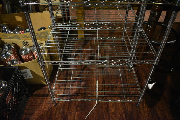 2 Chrome Finish 3 Tier Metro Style Shelving Units. 23x13x31. 2 Times Your Bid! (lounge) - Image 3 of 3
