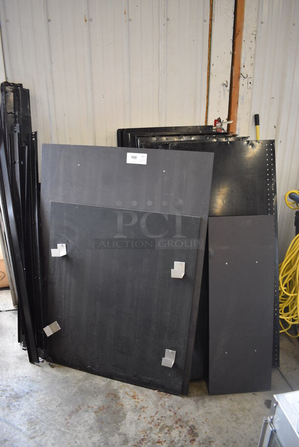 ALL ONE MONEY! Lot of Various Black Panels Including Metal Shelves! - Image 1 of 7