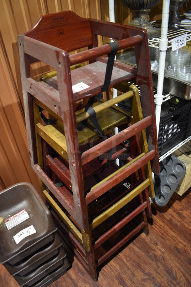 4 Wooden High Chairs. 19x20x30. 4 Times Your Bid! (bar) - Image 2 of 4
