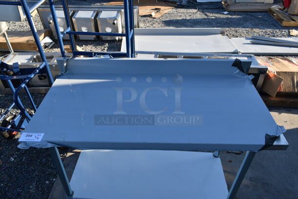 BRAND NEW SCRATCH AND DENT! Stainless Steel Commercial Table w/ Under Shelf and Back Splash. - Image 2 of 4
