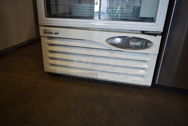Turbo Air TGF-23F Metal Commercial Single Door Reach In Freezer Merchandiser w/ Poly Coated Racks. 115 Volts, 1 Phase. Tested and Powers On But Does Not Get Cold - Image 4 of 7