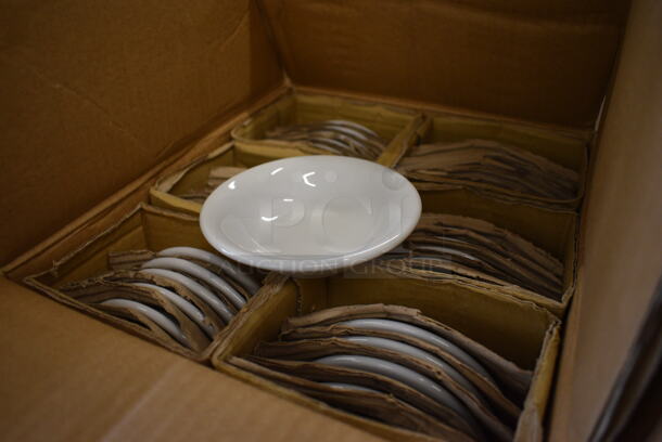 72 BRAND NEW IN BOX! Tuxton ALD-046 White Ceramic Fruit Dish Bowls. 4.75x4.75x1.5. 72 Times Your Bid! - Image 2 of 3
