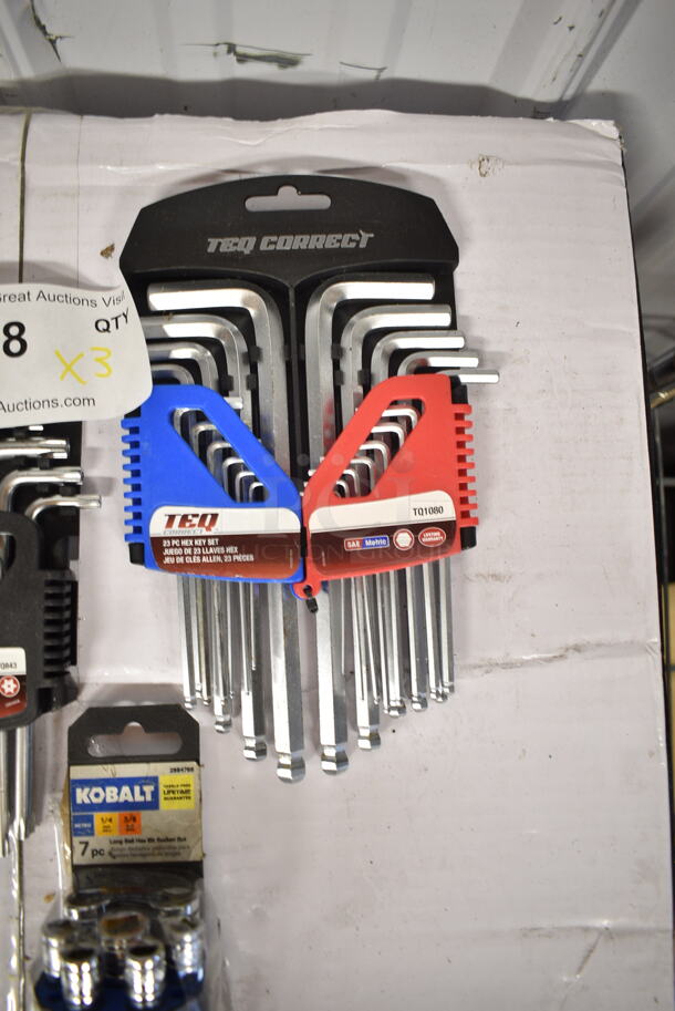 3 BRAND NEW! TEQ Items; Hex Key Set, Star Key Set and Long Ball Hex Bit Socket Set. 3 Times Your Bid! - Image 2 of 9