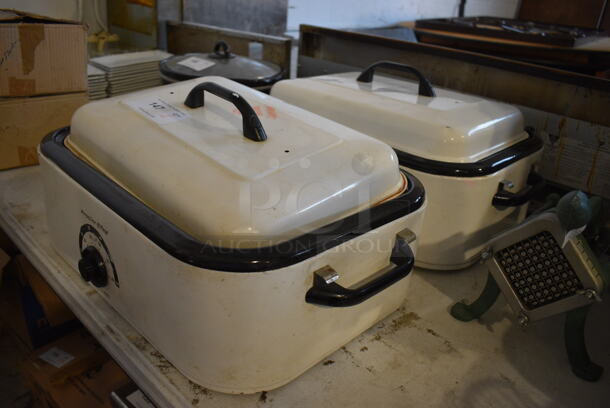 2 Proctor Silex White Metal Countertop Slow Cookers. 23x15x12. 2 Times Your Bid! - Image 2 of 4