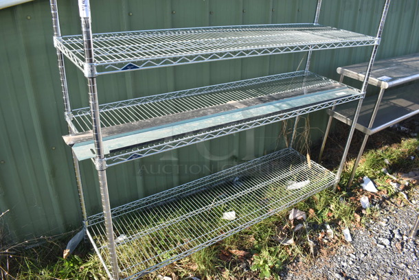 Metro Chrome Finish 5 Tier Wire Shelving Unit. BUYER MUST DISMANTLE. PCI CANNOT DISMANTLE FOR SHIPPING. PLEASE CONSIDER FREIGHT CHARGES. 60x18x74 - Image 4 of 4