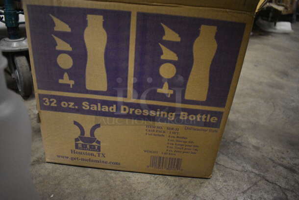 ALL ONE MONEY! Lot of 6 BRAND NEW IN BOX! Salad Dressing Bottles w/ Pourer Lids. 3.5x3.5x11 - Image 6 of 6