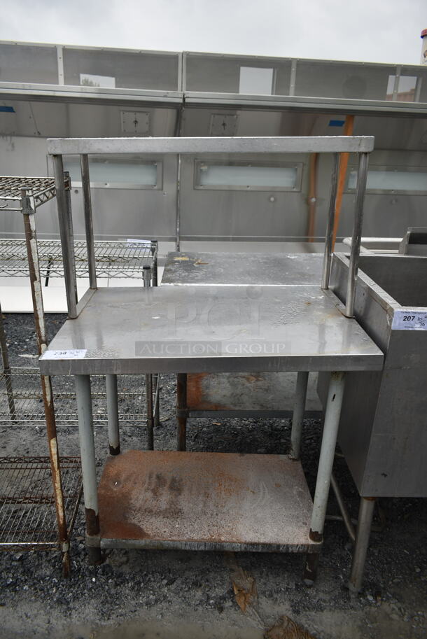 Stainless Steel Table w/ Over Shelf and Under Shelf. - Image 1 of 5