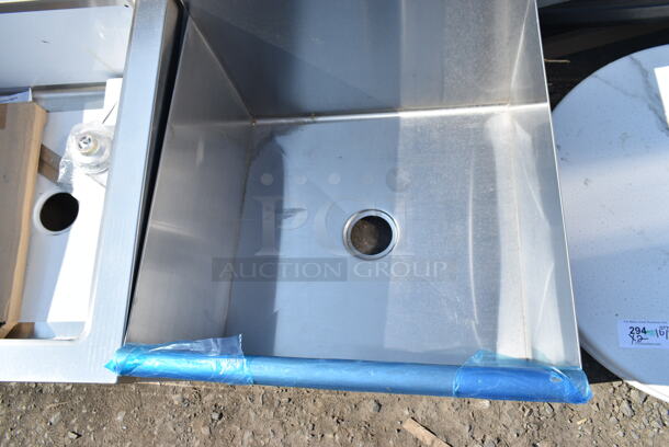 BRAND NEW SCRATCH AND DENT! Stainless Steel Single Bay Sink. No Legs.  - Image 5 of 5