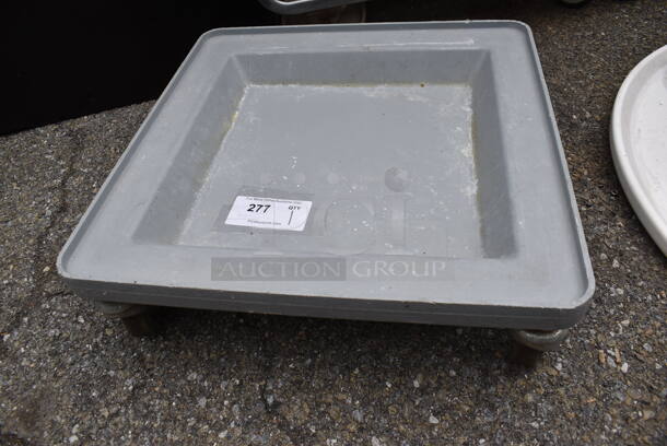 Gray Poly Dish Caddies on Commercial Casters. 21.5x21.5x7 - Image 1 of 4