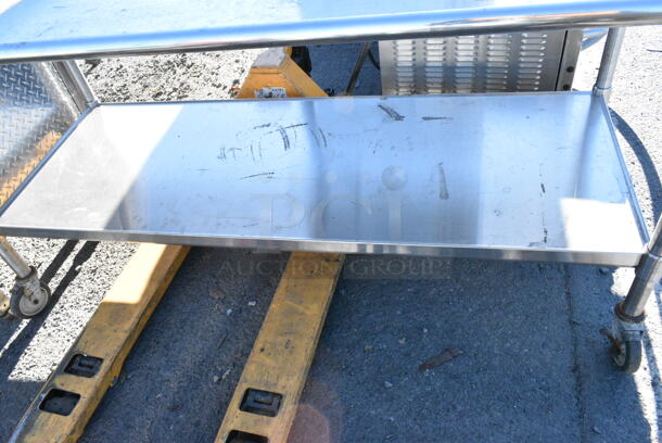 Stainless Steel Table w/ Under Shelf on Commercial Casters. - Image 3 of 5
