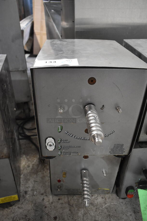 2 Olde Tyme PN1/PN2 Stainless Steel Commercial Countertop Nut Grinder Base. 115 Volts, 1 Phase. 2 Times Your Bid! One Is Tested and Working! One Does Not Power On. - Image 1 of 6