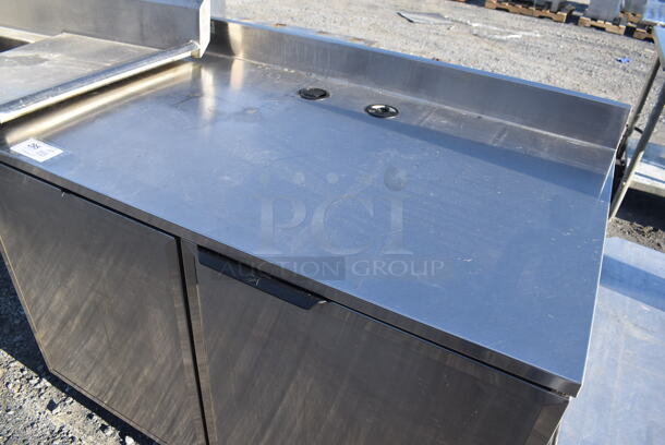 Duke Stainless Steel Commercial 2 Door Counter w/ Back Splash. 48x30x40 - Image 3 of 5