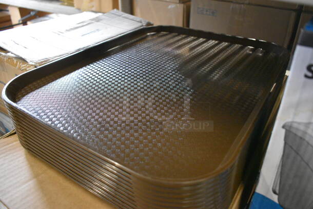 12 BRAND NEW IN BOX! Cambro Brown Poly Trays. 14x18x1. 12 Times Your Bid! - Image 2 of 3