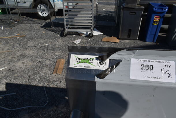 BRAND NEW SCRATCH AND DENT! Regency 600S31416212 Stainless Steel Commercial 3 Bay Sink w/ Dual Drain Boards.  - Image 6 of 6
