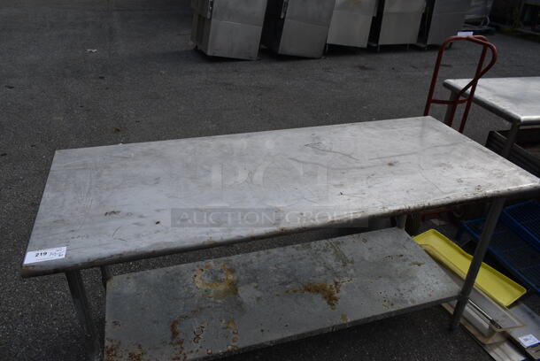 Stainless Steel Table w/ Metal Under Shelf. - Image 2 of 4