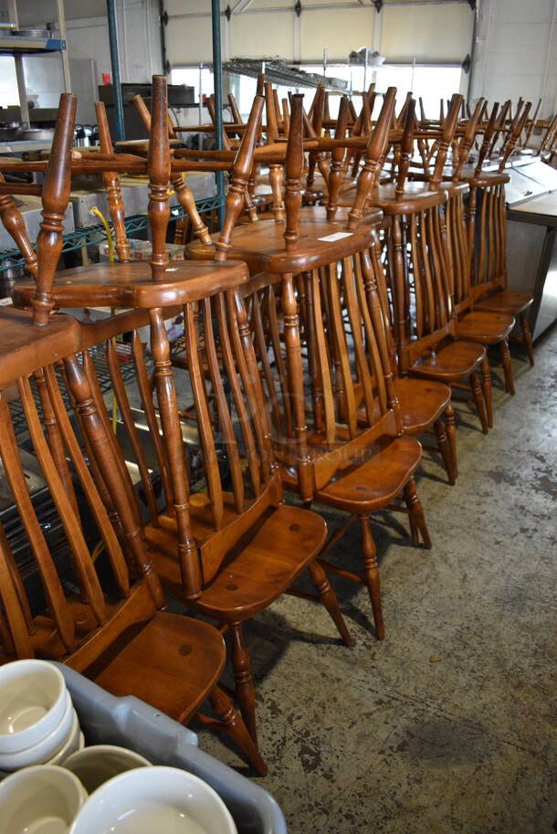 6 Wooden Dining Chairs. Stock Picture - Cosmetic Condition May Vary. 20x18x42. 6 Times Your Bid! - Image 5 of 5
