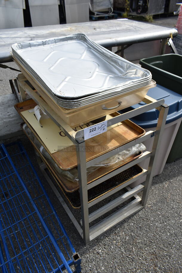 Metal Commercial Pan Rack w/ Contents. - Image 2 of 3
