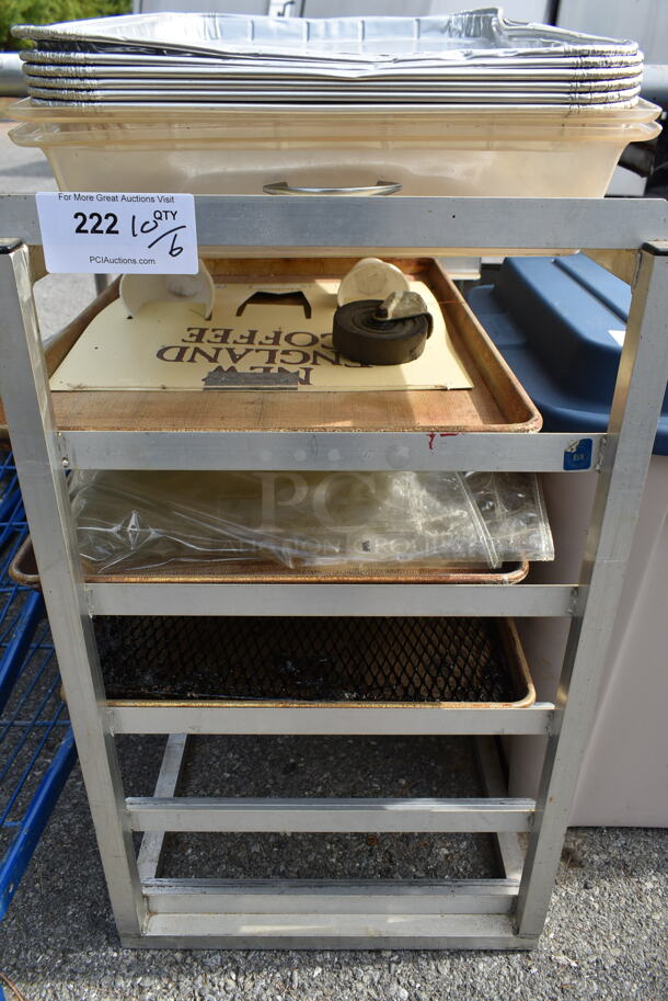 Metal Commercial Pan Rack w/ Contents. - Image 3 of 3