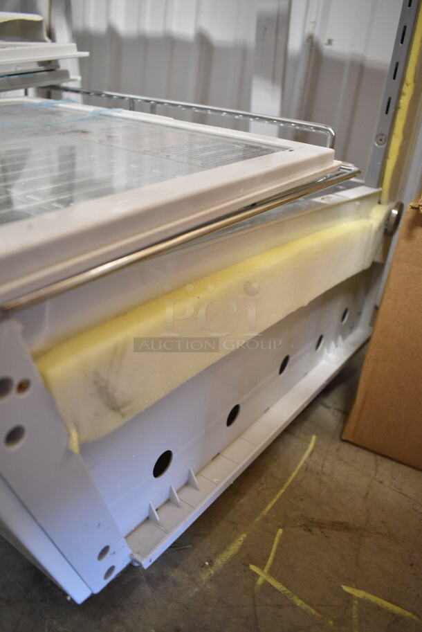 BRAND NEW SCRATCH AND DENT! White Metal Deli Display Case Merchandiser. See Pictures For Damage.  - Image 9 of 9