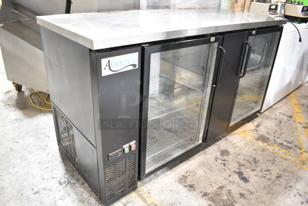 Avantco 178UBB3GHC Metal Commercial 2 Door Back Bar Cooler Merchandiser. 115 Volts, 1 Phase. Tested and Powers On But Does Not Get Cold
 - Image 2 of 5
