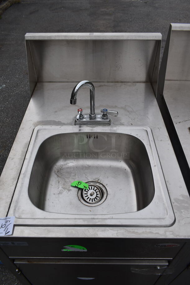 QualServ Stainless Steel Commercial Portable Single Bay Sink on Commercial Casters.  - Image 4 of 6