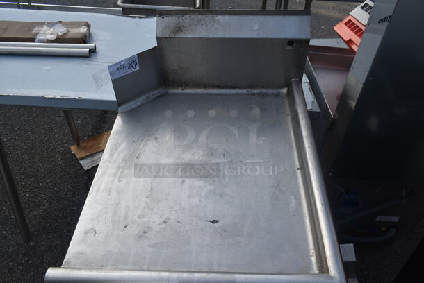 Stainless Steel Commercial Right Side Clean Side Dishwasher Table. - Image 2 of 6