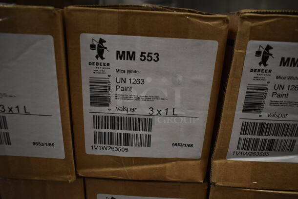 6 BRAND NEW! Boxes of 3 Debeer MM 553 UN 1263 1 Liter Paint Cans. 6 Times Your Bid! - Image 3 of 5