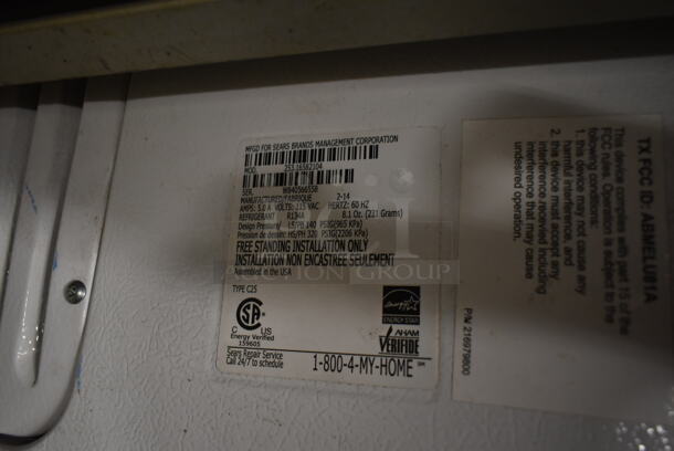 2014 Kenmore 253.16582104 Metal Chest Freezer w/ Hinge Lid. 115 Volts, 1 Phase. Tested and Working! - Image 6 of 6